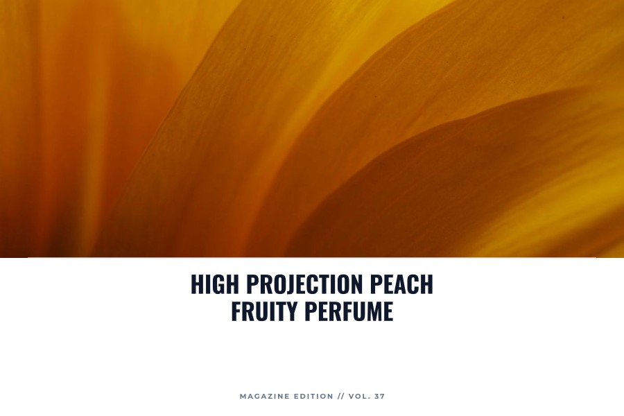 high projection peach fruity perfume