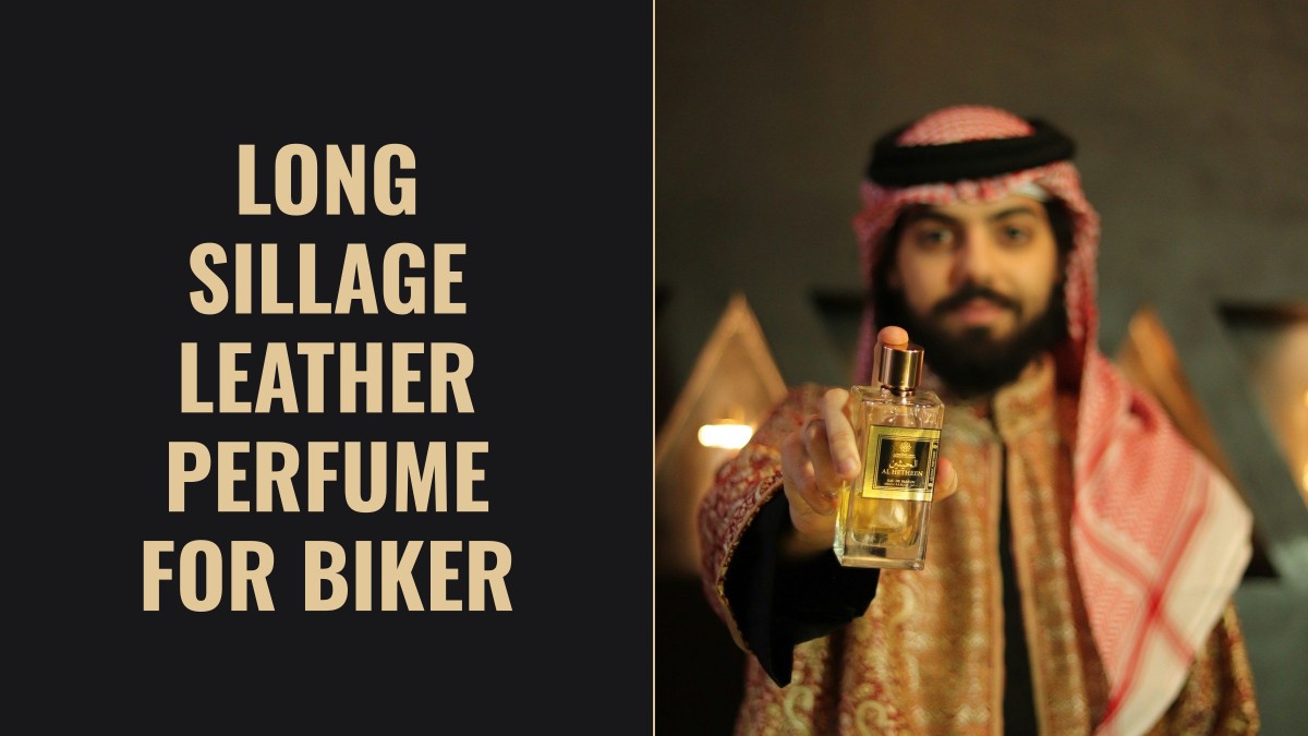 long sillage leather perfume for biker