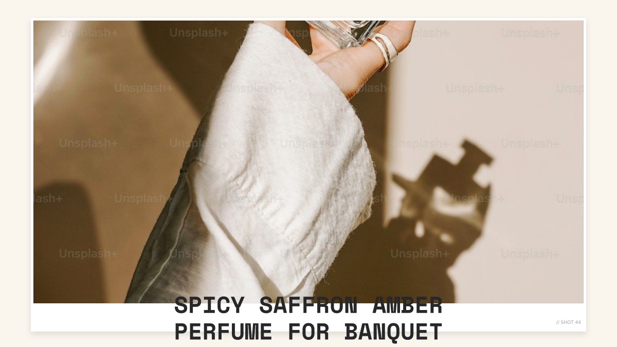 spicy saffron amber perfume for banquet