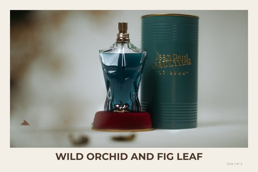 wild orchid and fig leaf
